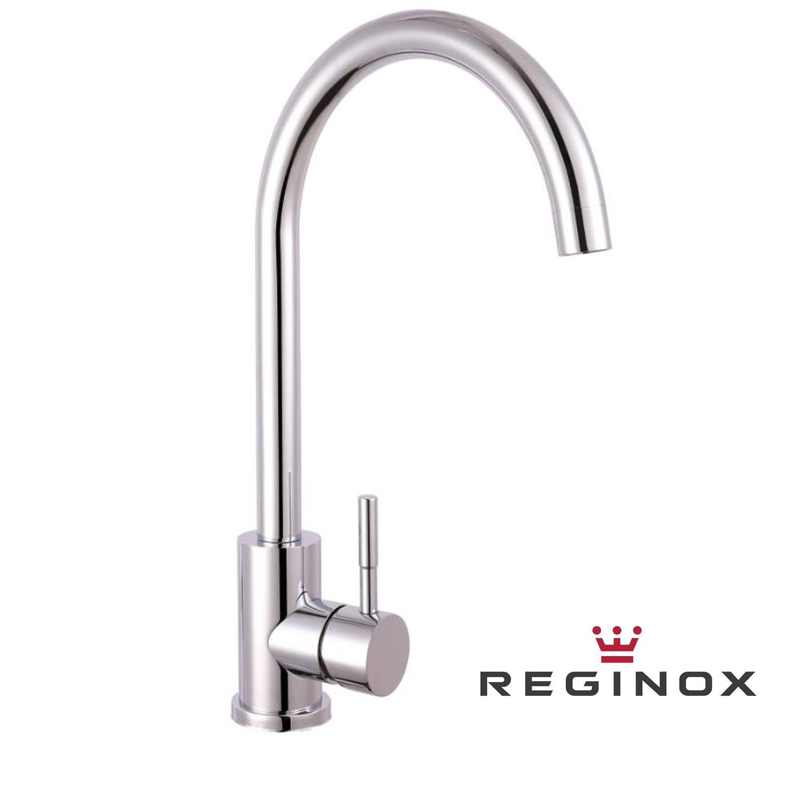 Reginox Taravo CH Single Lever Swan Neck Chrome Kitchen Mixer Tap
